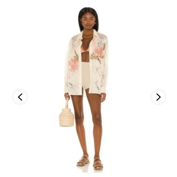 NWT revolve Tell Your Friends Long Sleeve Shirt in Amari embroidered - Picture 4 of 8